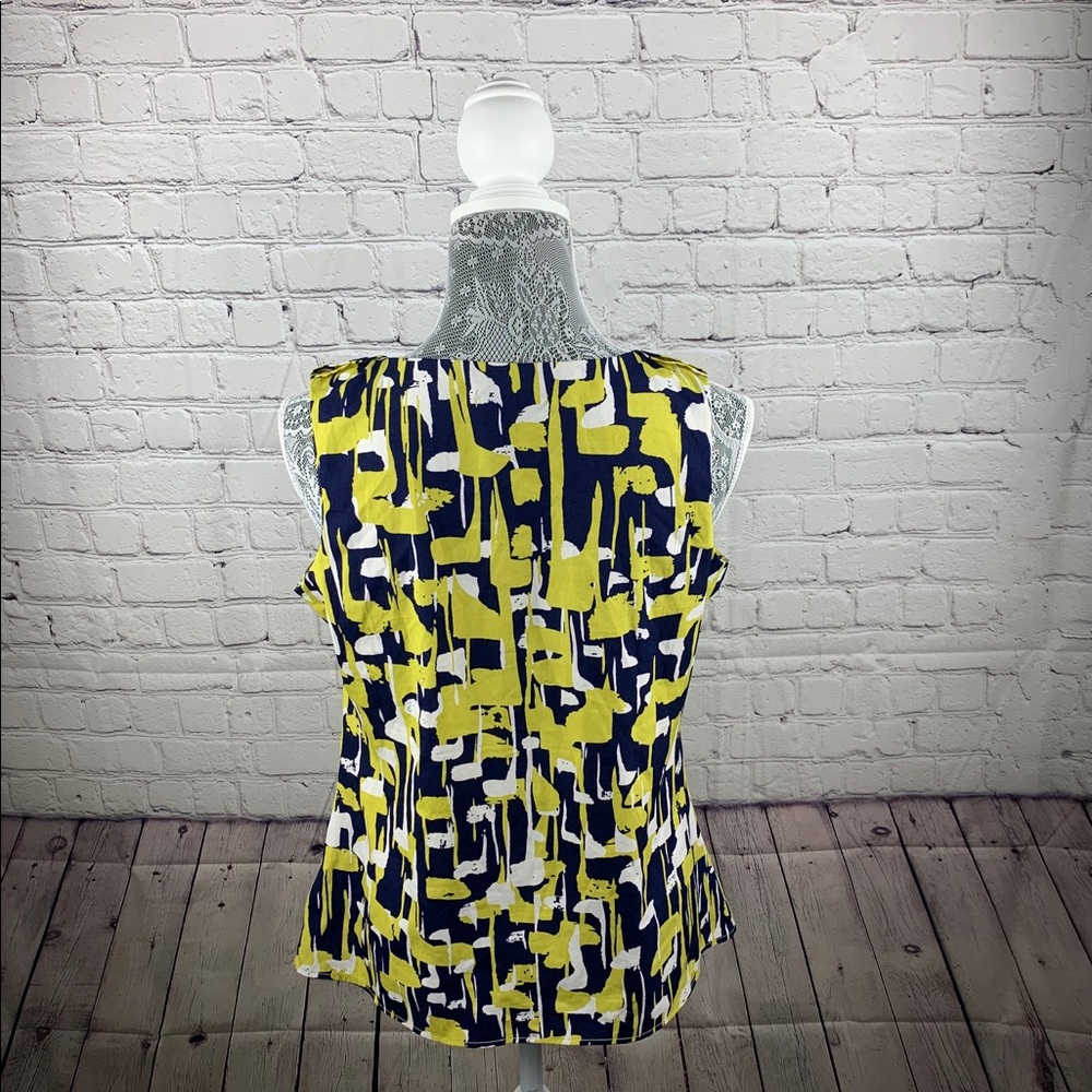 Banana Republic Green, Blue and White blouse SZ S - Picture 3 of 7